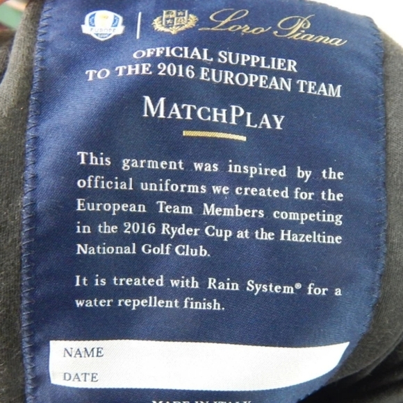 Loro Piana Ryder Cup European Team Matchplay Jacket - Picture 6 of 7